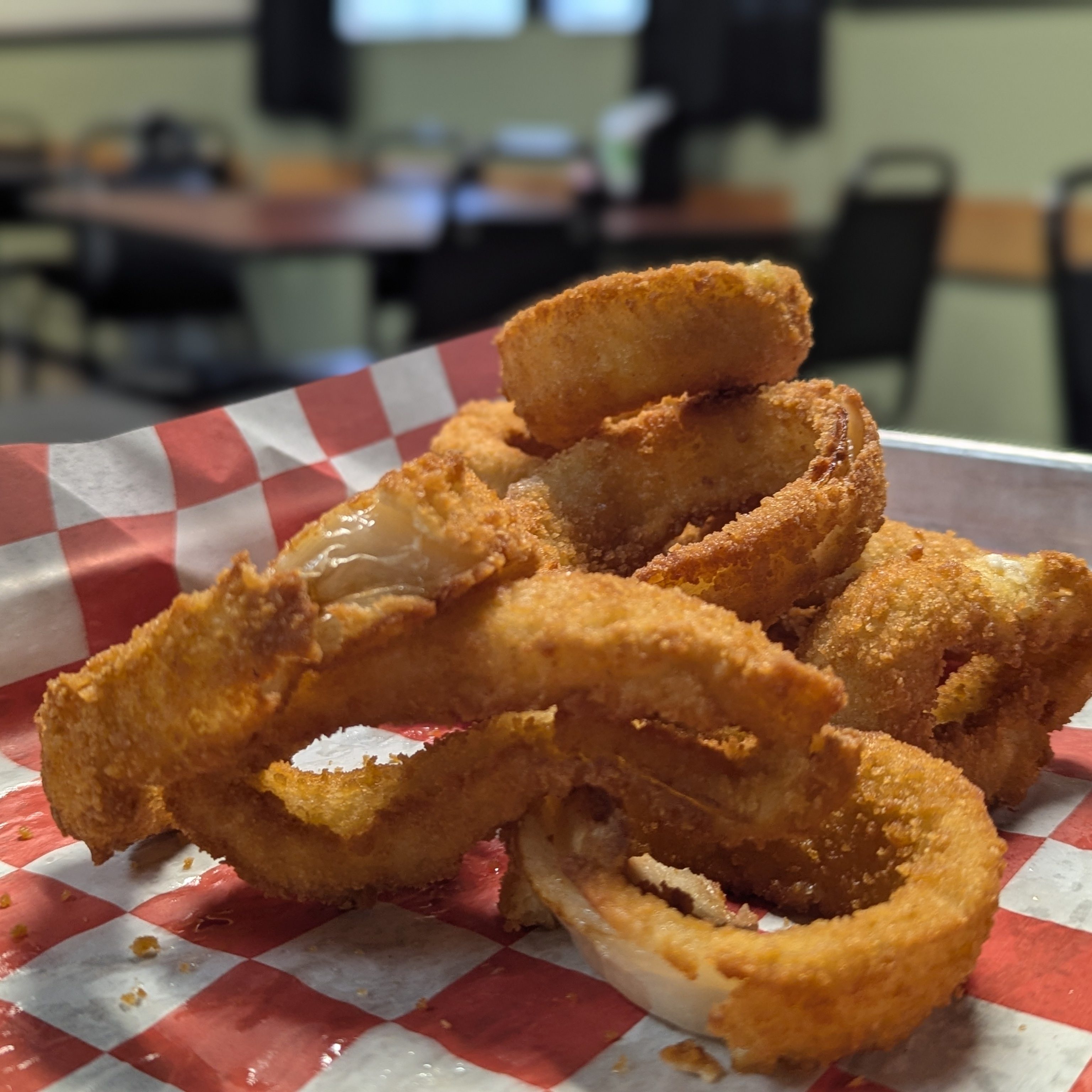 Basket of Onion Rings.